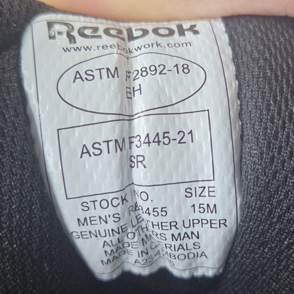 Reebok Trailgrip Tactical Mens 8" Leather Waterproof Insulated Boots Black Sz 15 - Picture 9 of 10